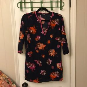 J crew factory tunic black pink and orange Small